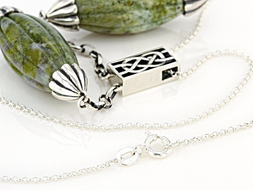 Artisan Collection of Ireland™ Carved Connemara Marble Sterling Silver Pendant With Chain