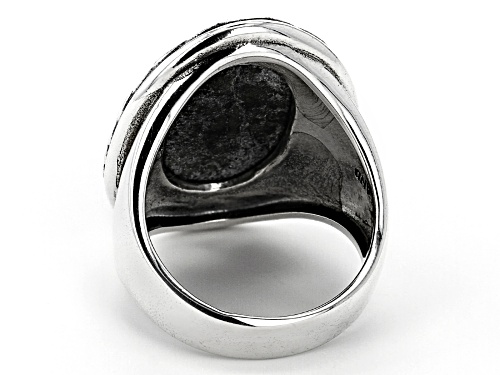 Artisan Collection Of Ireland™ 20X12mm Oval Connemara Marble Sterling Silver Celtic Ring - Size 9