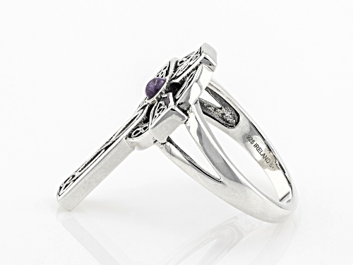 Artisan Collection Of Ireland™ Charoite Sterling Silver Celtic Cross Ring - Size 7