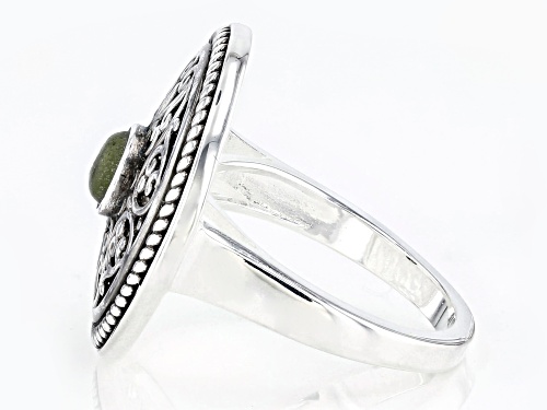 Artisan Collection Of Ireland™ Green Connemara Marble Silver Tone Viking Ring - Size 11