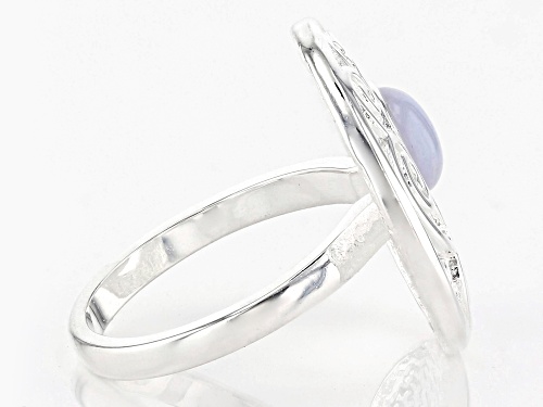 Artisan Collection Of Ireland™ Blue Lace Agate Silver Tone Moon Ring - Size 8
