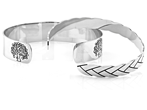 Artisan Collection of Ireland™ Set of Two Stainless Steel Cuff Bracelets - Size 7