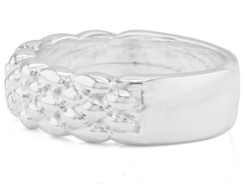 Artisan Collection of Ireland™ Silver Tone Dragon Scale Band Ring - Size 7