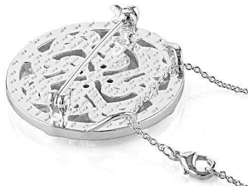 Artisan Collection of Ireland™ 3mm Connemara Marble Silver Tone Viking Pendant/Brooch With Chain