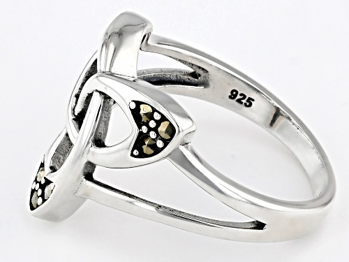 Artisan Collection of Ireland™ 2mm Marcasite Sterling Silver Trinity Knot Ring - Size 7