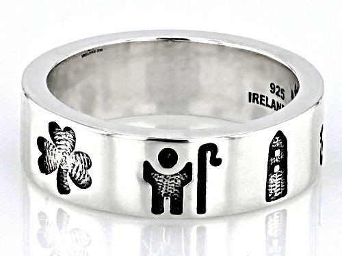 Artisan Collection of Ireland™ Sterling Silver Irish Symbol Band Ring - Size 7