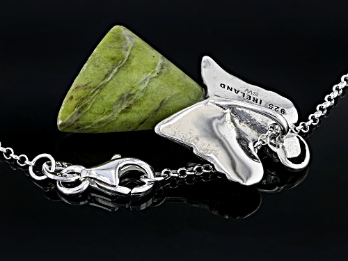 Artisan Collection of Ireland™ Connemara Marble Silver Angel Pendant With 24