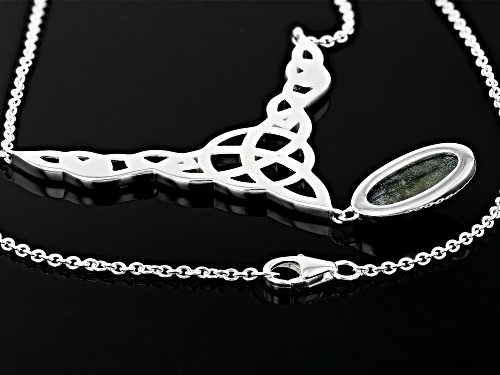 Artisan Collection of Ireland™ Connemara Marble Sterling Silver Trinity Knot Necklace - Size 18