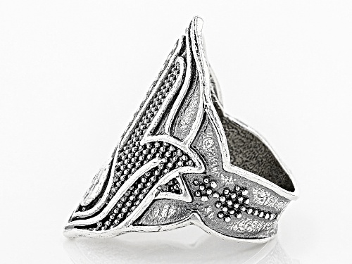 Artisan Collection Of Israel™ Oxidized Sterling Silver Hamsa Hand Ring - Size 7