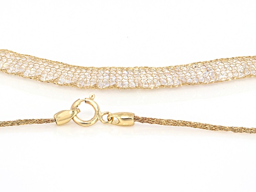 Splendido Italian Jewelry™ 10k Gold 22.97ctw Bella Luce® Diamond Simulant Crochet D'Tuscano Necklace - Size 18
