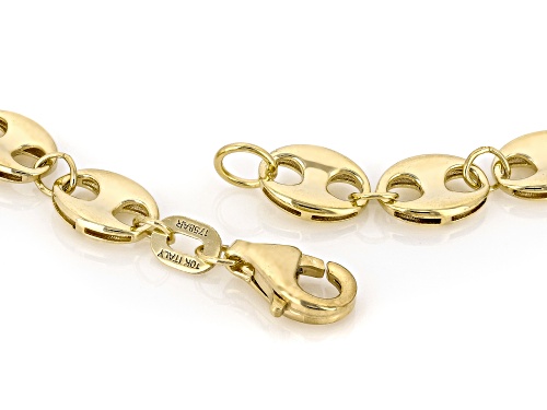 Splendido Italian Jewelry™ 10k Yellow Gold 4.75mm Puffy Mariner Link Bracelet - Size 7.75
