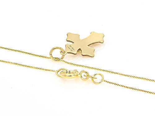 Splendido Italian Jewelry™ 10k Yellow Gold Nova Cross Pendant with Chain