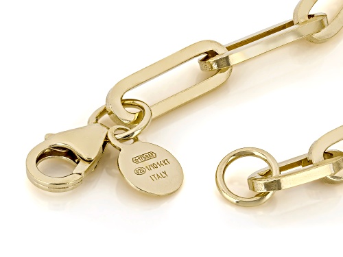 Splendido Italian Jewelry™ Oro Divino 14k Yellow Gold With Sterling Silver Core Paperclip Bracelet - Size 7.5