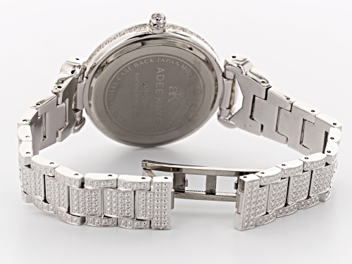 Adee Kaye Beverly Hills ™ White Crystal Silver Tone Watch