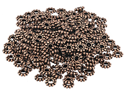 Rondelle Large Hole Daisy Spacer Bead Kit in Antiqued Tones Appx 1000 Pieces Total