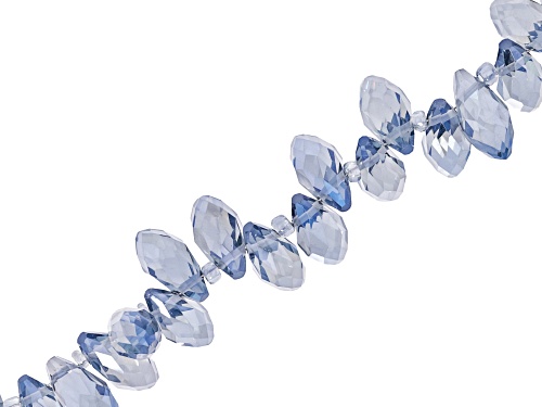 Multicolor Iridescent Glass 12x6mm Faceted Teardrop Bead Strand Set of 3