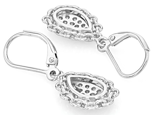 MOISSANITE FIRE® 0.72CTW DEW ROUND BRILLIANT PLATINEVE® EARRINGS