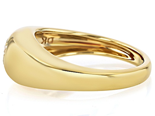 MOISSANITE FIRE® 0.23CT DEW HEART SHAPE 14K YELLOW GOLD OVER SILVER RING - Size 9