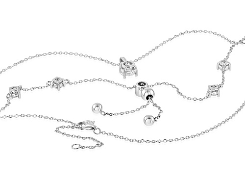 MOISSANITE FIRE® 1.95CTW DEW ROUND BRILLIANT PLATINEVE® NECKLACE - Size 20