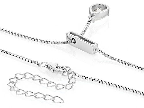 MOISSANITE FIRE® 0.90CTW PEAR AND ROUND BRILLAINT PLATNEVE® ADJUSTABLE NECKLACE - Size 18