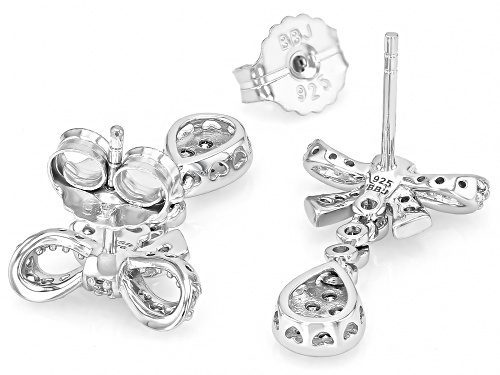 MOISSANITE FIRE® 1.08CTW DEW ROUND BRILLIANT PLATNEVE® EARRINGS