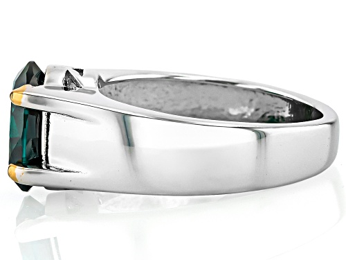 MOISSANITE FIRE® GREEN MOISSANITE 3.00CT DEW OVAL PLATINEVE® RING - Size 5