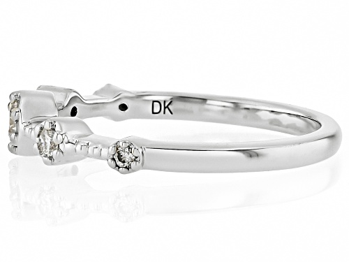 MOISSANITE FIRE® 0.20CTW DEW ROUND BRILLIANT PLATINEVE® RING - Size 7