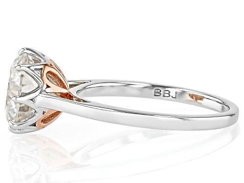 MOISSANITE FIRE® 2.70CT DEW ROUND BRILLIANT PLATINEVE® TWO TONE RING - Size 7
