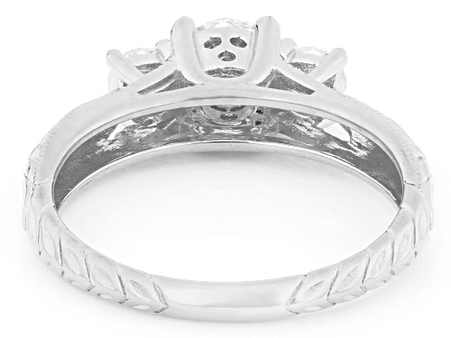 MOISSANITE FIRE® 0.92CTW DEW ROUND PLATINEVE® RING - Size 8