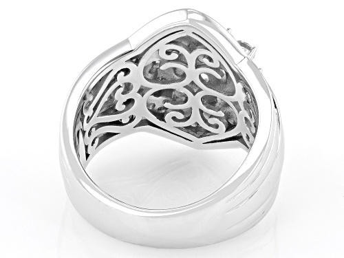 MOISSANITE FIRE® 2.01CTW DEW ROUND AND BAGUETTE PLATINEVE® RING - Size 6