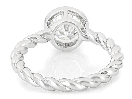 MOISSANITE FIRE® 1.90CT DEW ROUND BRILLIANT PLATINEVE® RING - Size 8