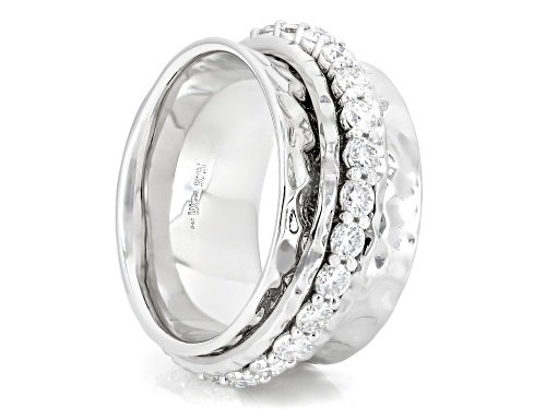 MOISSANITE FIRE® 1.56CTW DEW ROUND PLATINEVE® RING - Size 6
