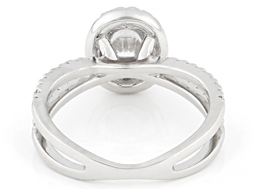 MOISSANITE FIRE® 2.10CTW DEW OVAL AND ROUND PLATINEVE® RING - Size 9