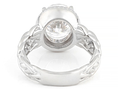 MOISSANITE FIRE® 4.20CT DEW OVAL PLATINEVE® RING - Size 7