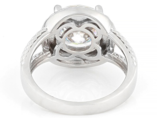 MOISSANITE FIRE® 3.60CT DEW ROUND PLATINEVE® RING - Size 9