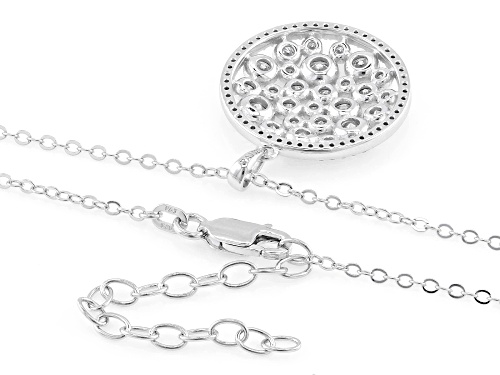 MOISSANITE FIRE® 1.54CTW DEW ROUND BRILLIANT PLATINEVE® PENDANT AND CHAIN