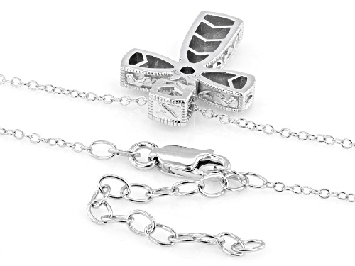 MOISSANITE FIRE® 0.41CTW DEW ROUND BRILLIANT PLATINEVE® CROSS PENDANT AND CHAIN
