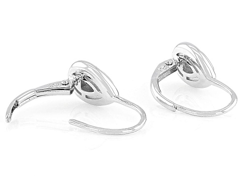 MOISSANITE FIRE® 0.50CTW DEW PEAR SHAPE PLATINEVE® AND 14K YELLOW GOLD OVER SILVER  EARRINGS