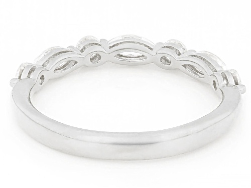 MOISSANITE FIRE® 0.66CTW DEW MARQUISE AND ROUND PLATINEVE® BAND RING - Size 8