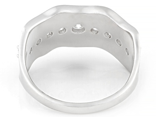 MOISSANITE FIRE® 0.61CTW DEW ROUND PLATINEVE® AND 14K YELLOW GOLD OVER SILVER RING - Size 7