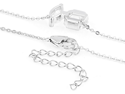 MOISSANITE FIRE® 2.75CTW DEW MARQUISE AND EMERALD CUT PLATINEVE® NECKLACE - Size 18