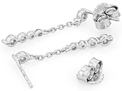 MOISSANITE FIRE® 0.62CTW DEW ROUND PLATINEVE® EARRINGS