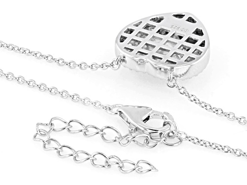 MOISSANITE FIRE® 2.44CTW DEW HEART SHAPE AND ROUND PLATINEVE® NECKLACE - Size 18