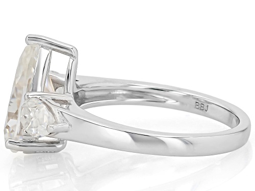 MOISSANITE FIRE® 4.43CTW DEW PEAR PLATINEVE® RING - Size 8
