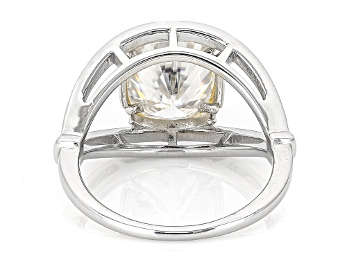 MOISSANITE FIRE® 3.15CT DEW CUSHION PLATINEVE® AND 14K YELLOW GOLD OVER SILVER RING - Size 7
