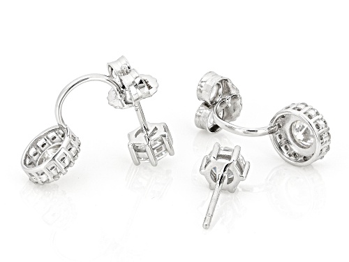 MOISSANITE FIRE® 2.52CTW DEW ROUND PLATINEVE® EARRINGS