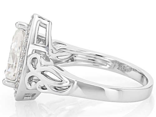 MOISSANITE FIRE® 2.34CTW DEW PEAR AND ROUND PLATINEVE® RING - Size 6