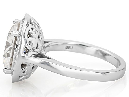 MOISSANITE FIRE® 6.49CTW DEW ROUND PLATINEVE® RING - Size 8