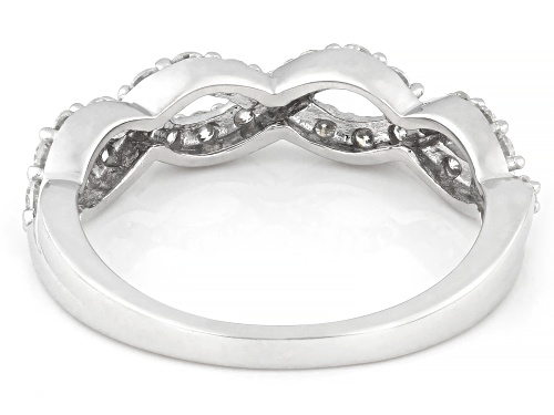 MOISSANITE FIRE® 0.58CTW DEW ROUND BRILLIANT PLATINEVE® RING - Size 8