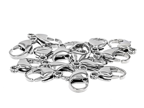 Stainless Steel Lobster Style Clasps in 6 Sizes Appx 90 Pieces Total